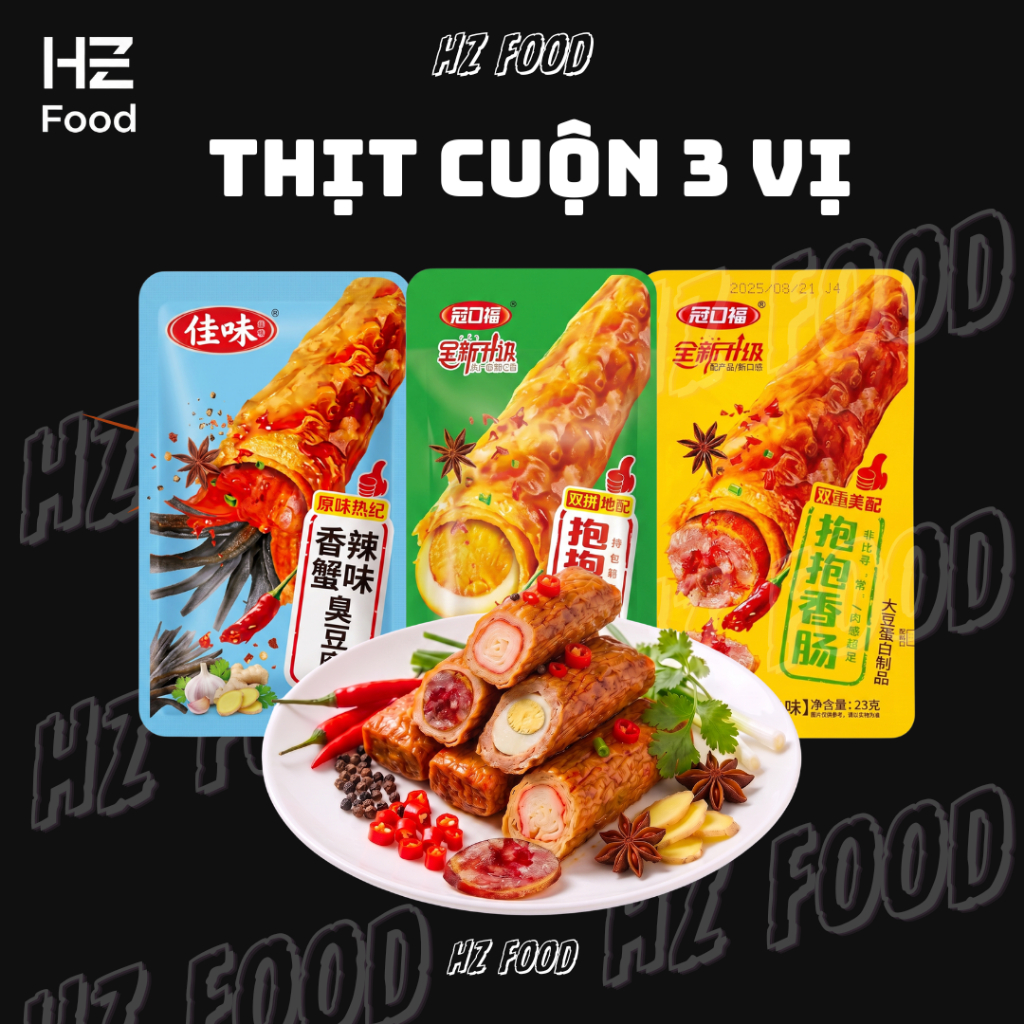 Combo Thịt Cuộn Ăn Vặt Nội Địa Trung Quốc - HZ FOOD