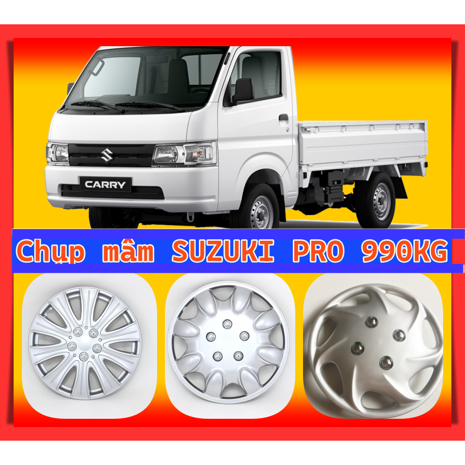 Bộ ốp mâm R13 inch lazang bánh xe tải SUZUKI PRO mới 750kg 810kg 990kg giả vành đúc dày đẹp ( có bán