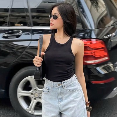 Quần short jean lưng cao dài 36cm wax màu chất jean co giãn thời trang Callene (L3077)