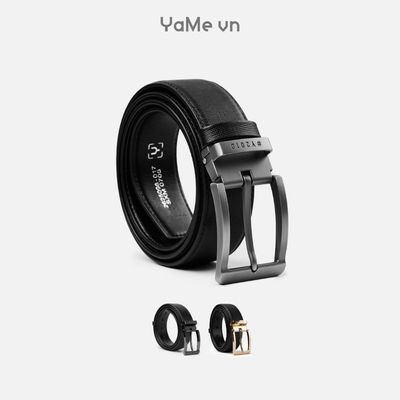 Thắt Lưng Da Bò Vân Saffiano Hạn Chế Trầy Xước Khóa Kim #Y2010 264 2625098 |YaMe|