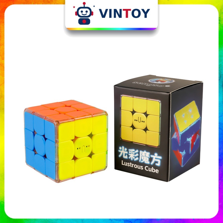 [Có Nam Châm] Rubik 3x3 SengSo Lustrous 3x3 Phát Sáng ShengShou Có Đèn Rubic 3 Tầng Đồ Chơi Trí Tuệ