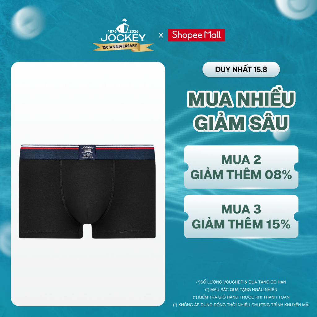 Quần lót cotton nam Jockey dáng trunk - J0070