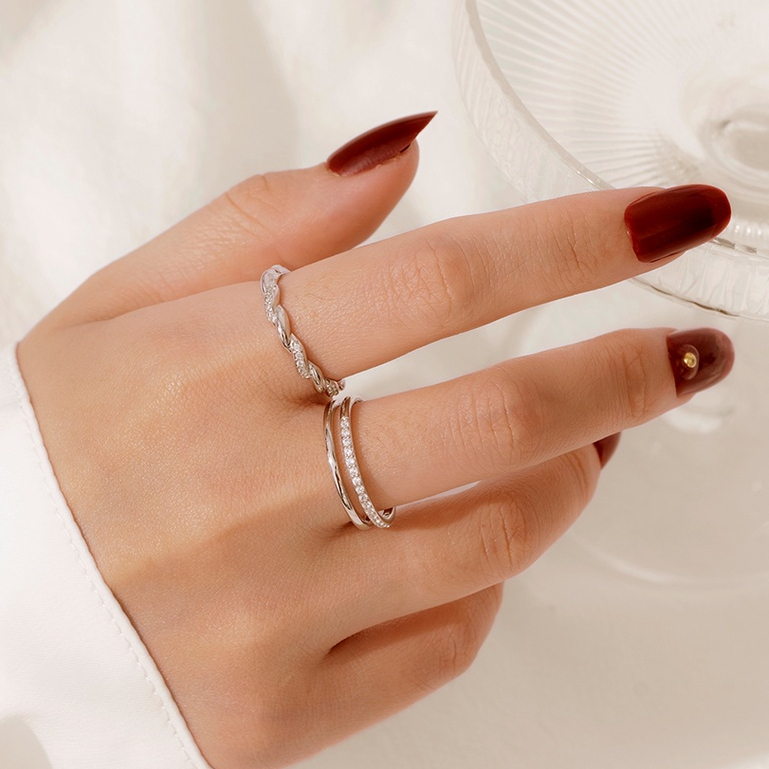 [CÓ BẢO HÀNH] Nhẫn Bạc 925 Eternity Dual CZ Ring