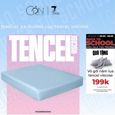 [Single] Ga Giường Bo Thun Gòn Bedding Lụa Tencel Viscose Màu Trơn 1mx2m | 1m2x2m | 1m4x2m