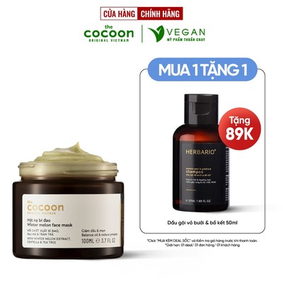Bigsize - Mặt nạ bí đao Cocoon giảm dầu & mụn 100ml thuân chay