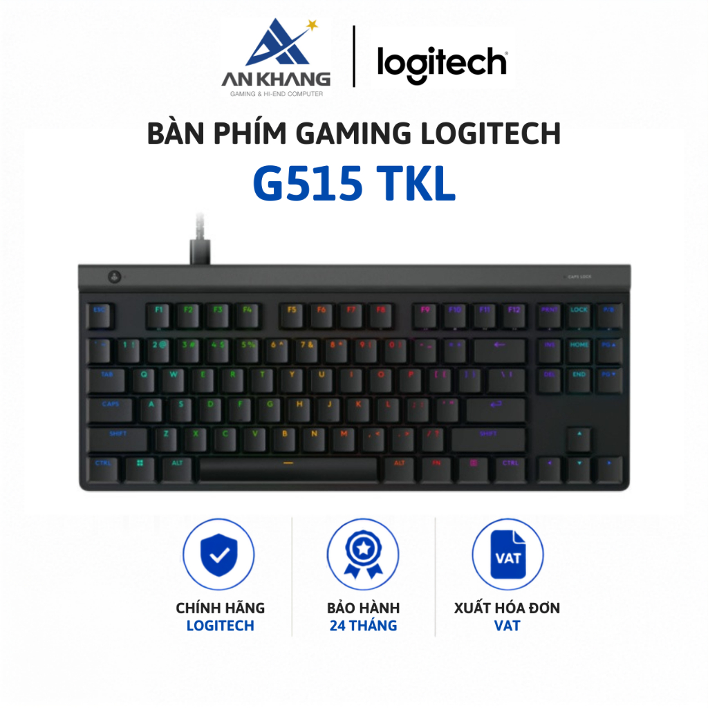 Bàn phím Gaming có dây Logitech G515 TKL Chính hãng Bảo hành 24 Tháng