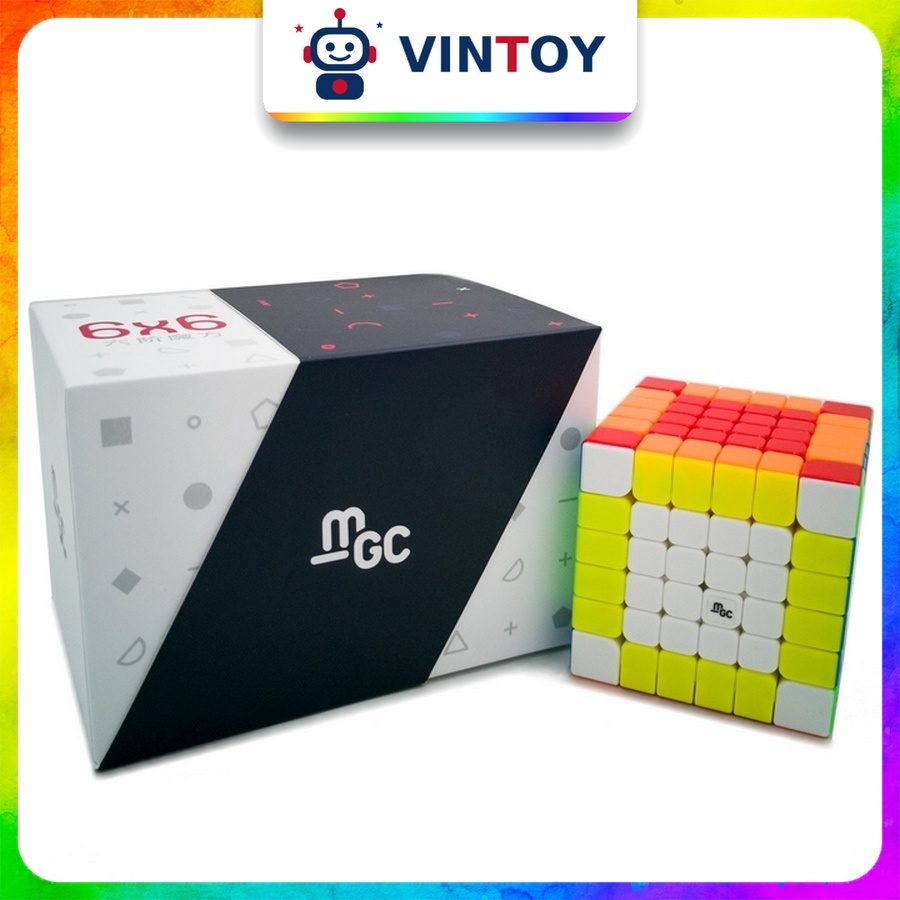 Rubik 6x6 YJ MGC 6x6 Có Nam Châm Stickerless Rubic 6 Tầng Không Viền Đồ Chơi Trí Tuệ Trẻ Em 6x6x6