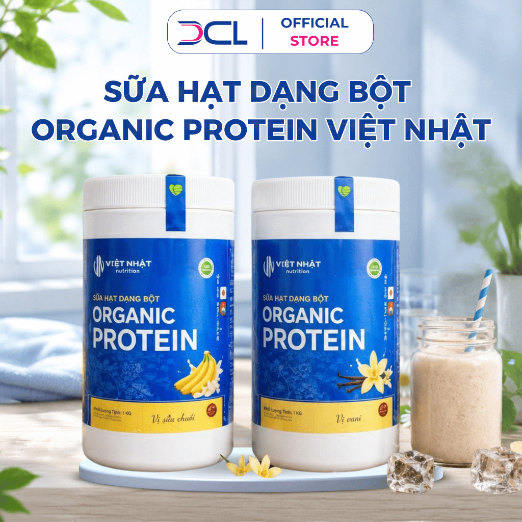 Sữa Hạt Dạng Bột Organic Protein Việt Nhật Hỗ Trợ Giảm Cân Thay Thế Bữa Ăn, Sữa Hạt Organic Protein 