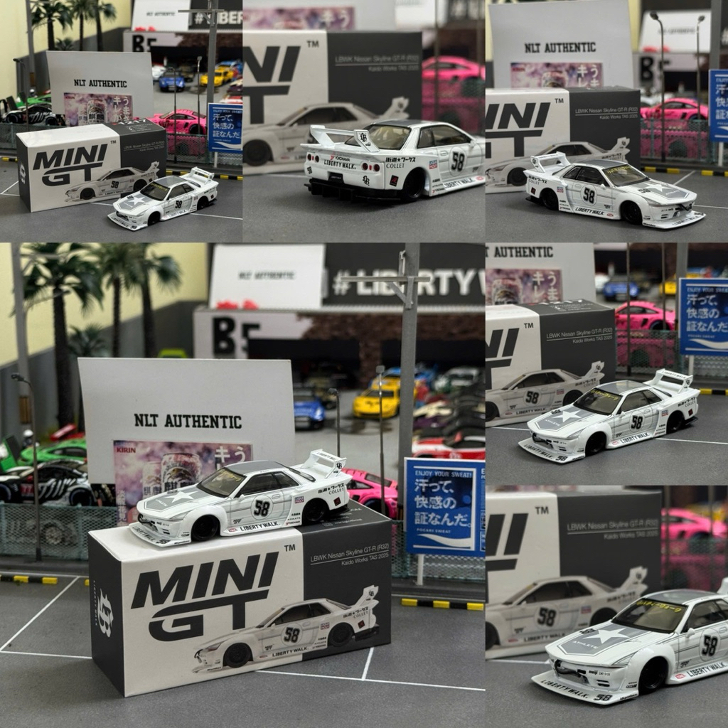 MiniGT ( Newseal ) LBWK Nissan LBWK Nissan Skyline GT-R (R32) Kaido Works TAS 2025