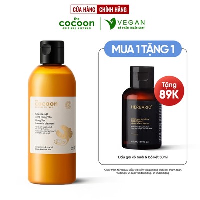 Bigsize - Sữa rửa mặt nghệ Hưng Yên Cocoon giúp da sạch mịn và rạng rỡ 310ml