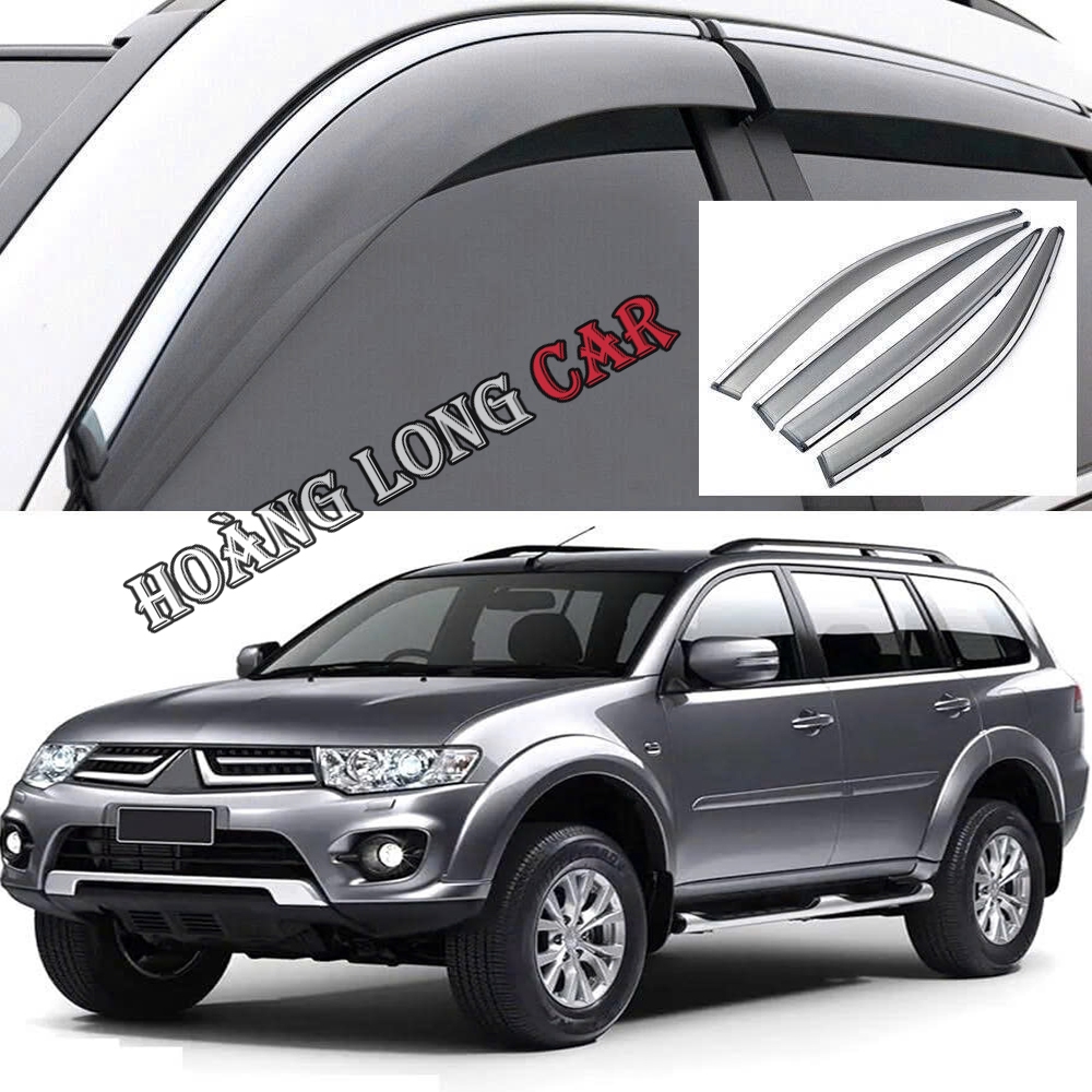 Vè Mưa Pajero Sport 2010 2011 2012 2013 2014 2015 2016 - Viền Che Mưa Cửa Mitsubishi Pajero Sport
