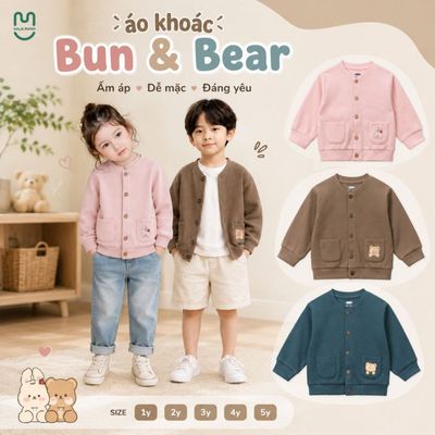 Áo khoác cho bé Ualarogo 1-5 tuổi vải Cotton caro co giãn mềm mại dày dặn UR 828