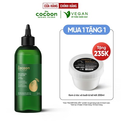 Nước dưỡng tóc tinh dầu bưởi pomelo cocoon Bigsize 310ml bản cải tiến