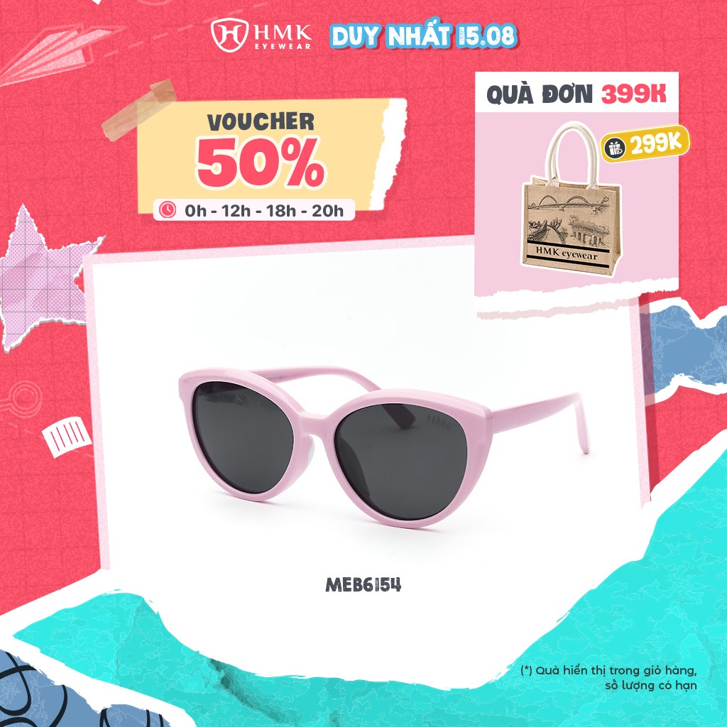Kính Mát Trẻ Em HMK Eyewear Dáng Mắt Mèo Tròng Phân Cực Chống UV Nhiều Màu - MEB6154