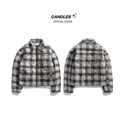 Áo Khoác Candles Patchwork Flannel Jacket Oversized Unisex
