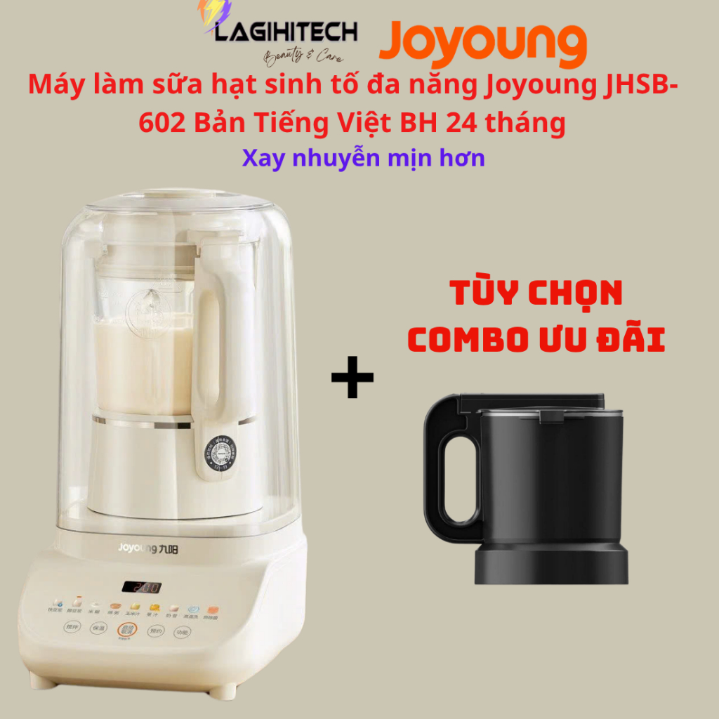 [LIVE] Máy làm sữa hạt sinh tố đa năng Joyoung JHSB-602 - 12 chức năng, hẹn giờ, tự động giữ ấm-Chín