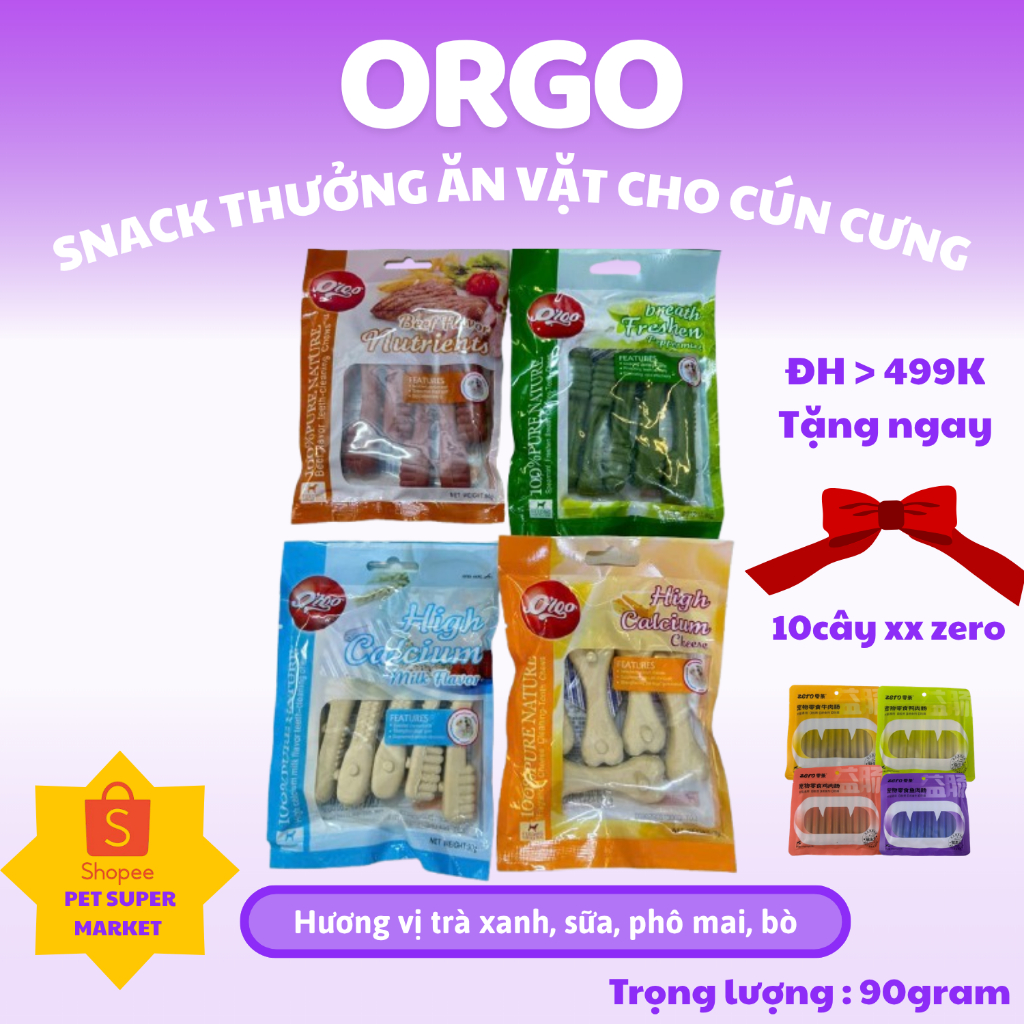 Combo 30 gói Snack Orgo đủ vị