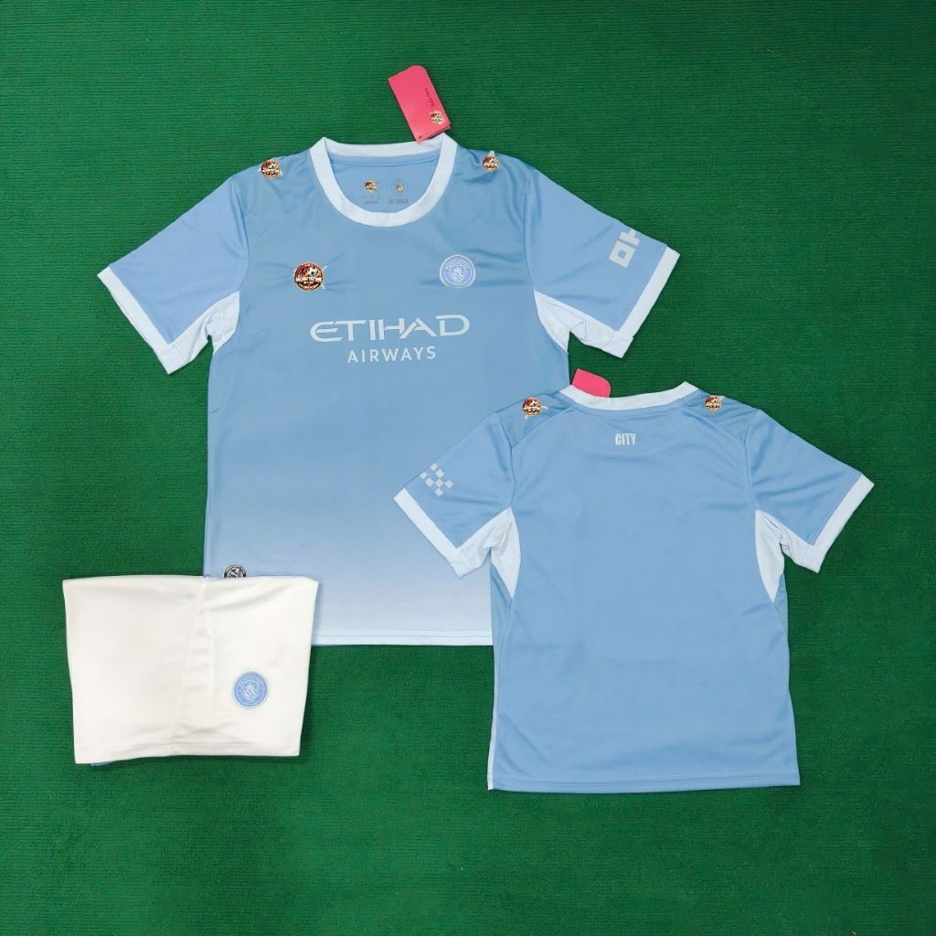 Bộ Quần Áo Bóng Đá Trẻ em , Áo Đá Banh Trẻ Em CLB Man. city Mùa 2026/2027 In HAALAND(Mẫu mới nhất )-