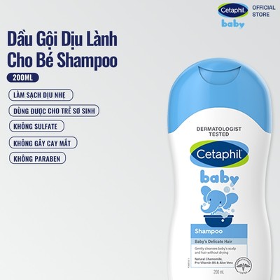 [DEAL ĐỘC QUYỀN OUTLET - Date: 5/2027] Dầu gội dịu nhẹ cho bé Cetaphil Baby Shampoo 200ml