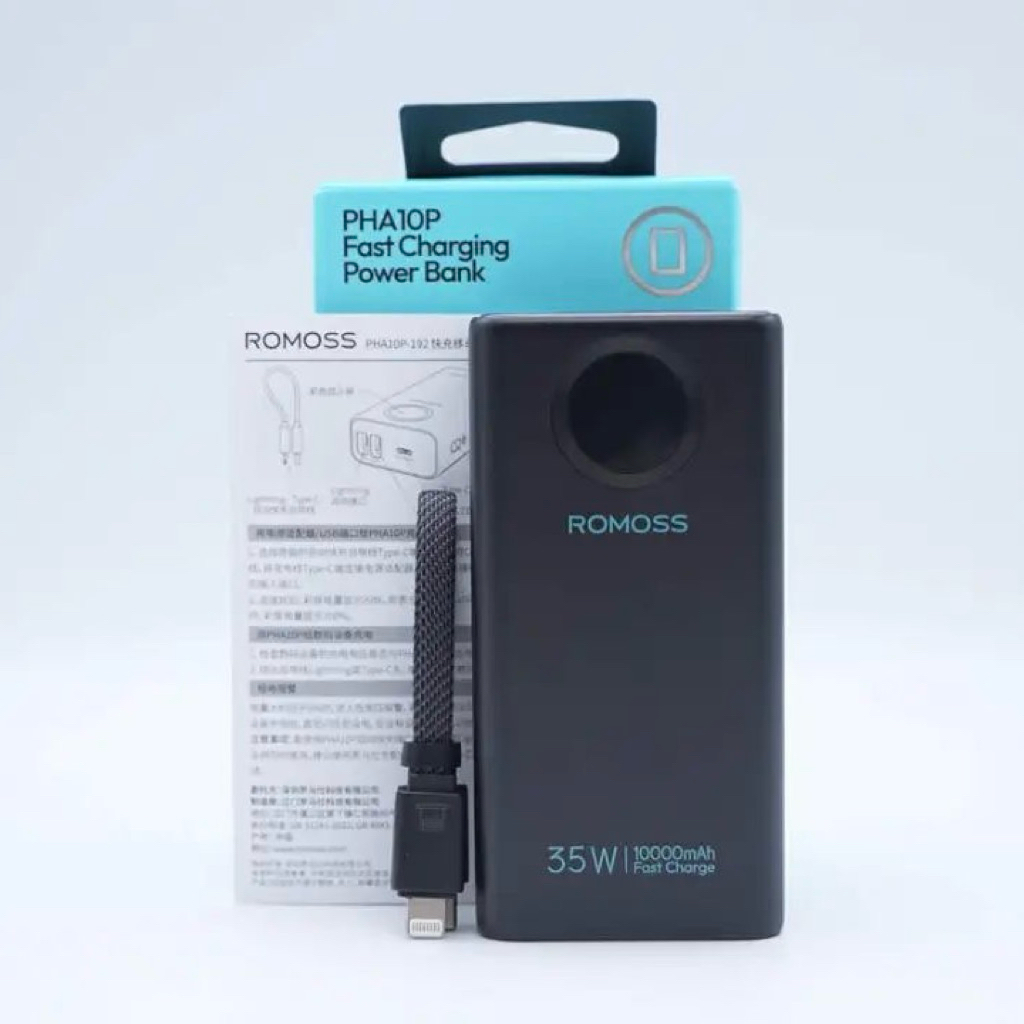 Pin Sạc Dự Phòng Romoss PHA10 10000mah - Công Suất 35W - Có Màn Hiển Thị