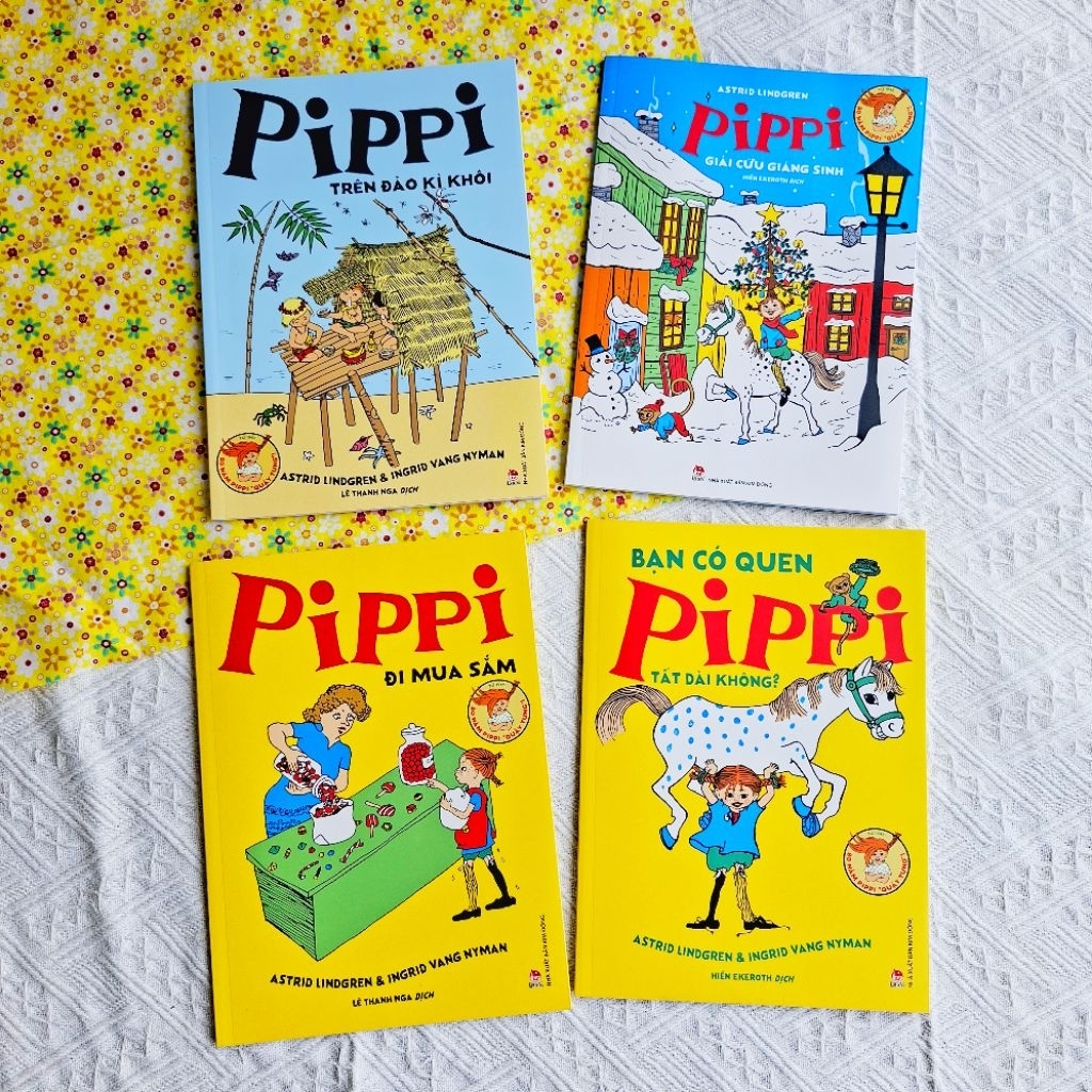 Sách KĐ - Combo 4 Cuốn Pippi Tất Dài ( Phiên bản kỉ niệm 80 năm ngày Pippi phát hành)