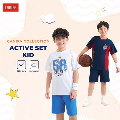 Bộ quần áo active bé trai | Anti UV - Quickdry - Wicking - Cooling feel CANIFA 2ST26C002