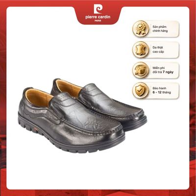 Giày lười nam Pierre Cardin da bò thật cao cấp, kiểu dáng năng động, thoải mái - mã 821