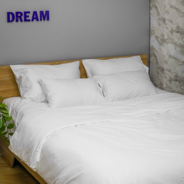 Vỏ gối áo Gối Cotton Trắng Trơn 40x60cm /50x70cm/ 35x105cm