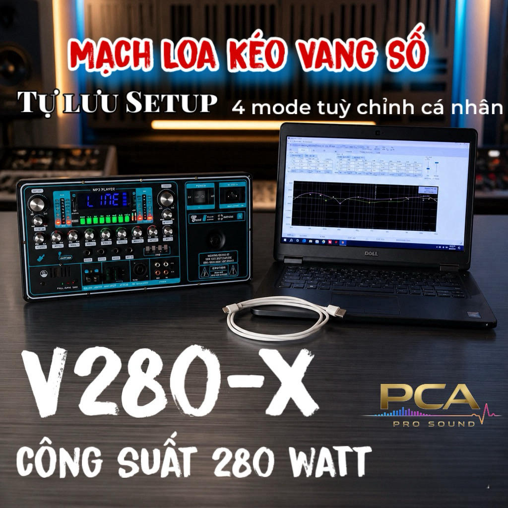 Mạch loa kéo V280-X . Mạch loa kéo chỉnh dsp . Mạch loa kéo dsp 300