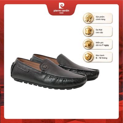 Giày mọi nam Pierre Cardin chất liệu da bò thật, họa tiết da nổi, đế cao su - mã 533