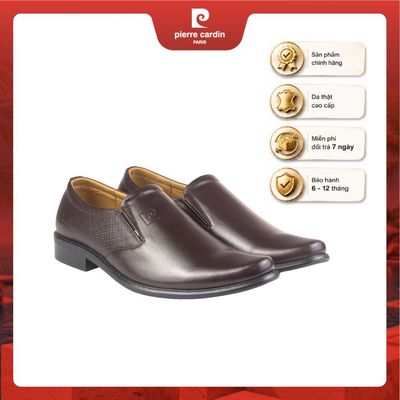 [Còn Nâu] Giày tây nam Pierre Cardin Pháp loafer da bò cao cấp, đế cao su chống trượt, thiết kế lịch lãm - mã 781
