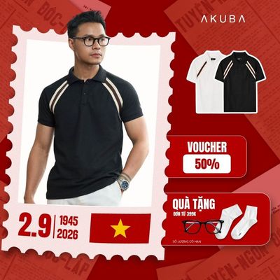 Áo Thun Cổ Polo AKUBA Form Slimfit Chất Vải Cotton Mềm Mịn Thoáng Khí Thoáng Mát |  01HE1137