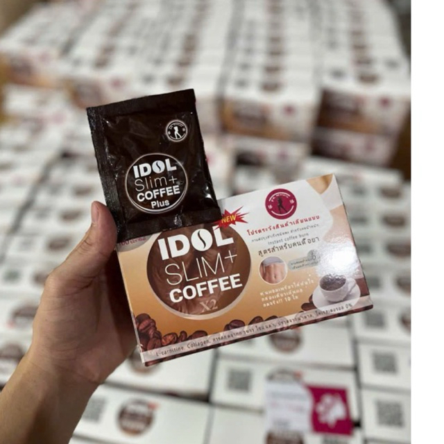 ( Nhập Khẩu Thái Lan ) IDOL SLIM + COFFEE X2 Hộp 10 Gói Cà Phê Giảm Cân Loại Mạnh