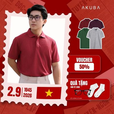 [TET EDITION] Áo Thun Cổ Polo AKUBA Form Slimfit Chất Vải Cotton Mềm Mịn Thoải Mái Thoáng Mát | 01HE1055