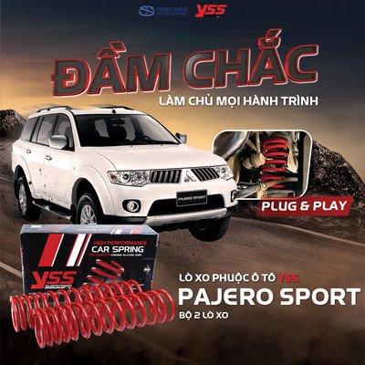 Lò xo phuộc trước ô tô YSS xe Mitsubishi Pajero Sport (2015-2022) Liner Spring 2pcs/set (9363K145S300A5X)