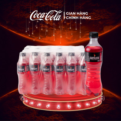 Lốc 24 Chai Nước Giải Khát Samurai Hương Dâu 390ml Sale 8.8_SP
