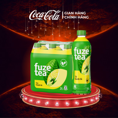 Thùng 24 Chai Trà Chanh Sả Fuze Tea 450ml/chai Coca-Cola Official Store Sale 8.8_SP
