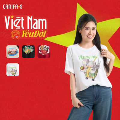 Áo thun unisex mừng Quốc Khánh 2.9 phom rộng, phong cách trẻ trung phóng khoáng CANIFA S 5TS26W006