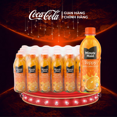  Thùng/Lốc 24 Chai Nước Ngọt Giải Khát Cam Nguyên Tép Teppy 327ml/Chai Coca-Cola Official Store Sale 8.8_SP