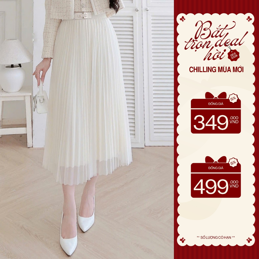 ZAMY SHOP - CV maxi đai cạp nữ tiểu thư dịu dàng thanh lịch Freesize dễ phối ( Chân váy )