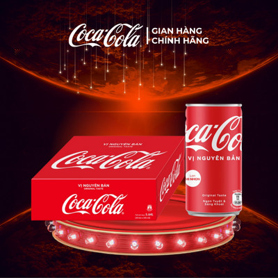 Thùng/Lốc 24 Lon Nước Ngọt Giải Khát Có Ga Coca-Cola Vị Nguyên Bản Original 235ml/Lon Sale 8.8_SP