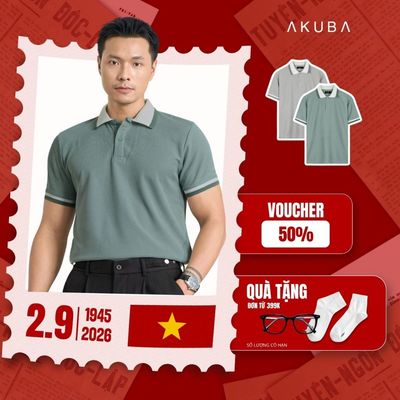 Áo Polo Nam AKUBA Cổ Bẻ, Slimfit Form Chuẩn Chống Nhăn Chất Polyester Cao Cấp | 01HE1321