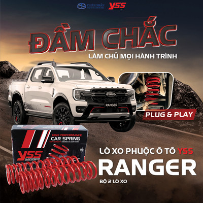 Lò xo phuộc trước ô tô YSS xe Ford Ranger, Ford Everest (2022-nay) Liner Spring 2pcs/set (90-70W95S390A5X)