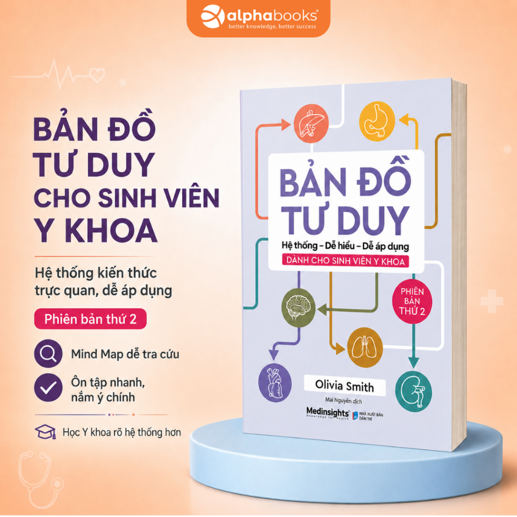 Sách Bản Đồ Tư Duy Dành Cho Sinh Viên Y Khoa (phiên bản 2) - Hệ thống dễ hiểu, dễ áp dụng - Olivia S