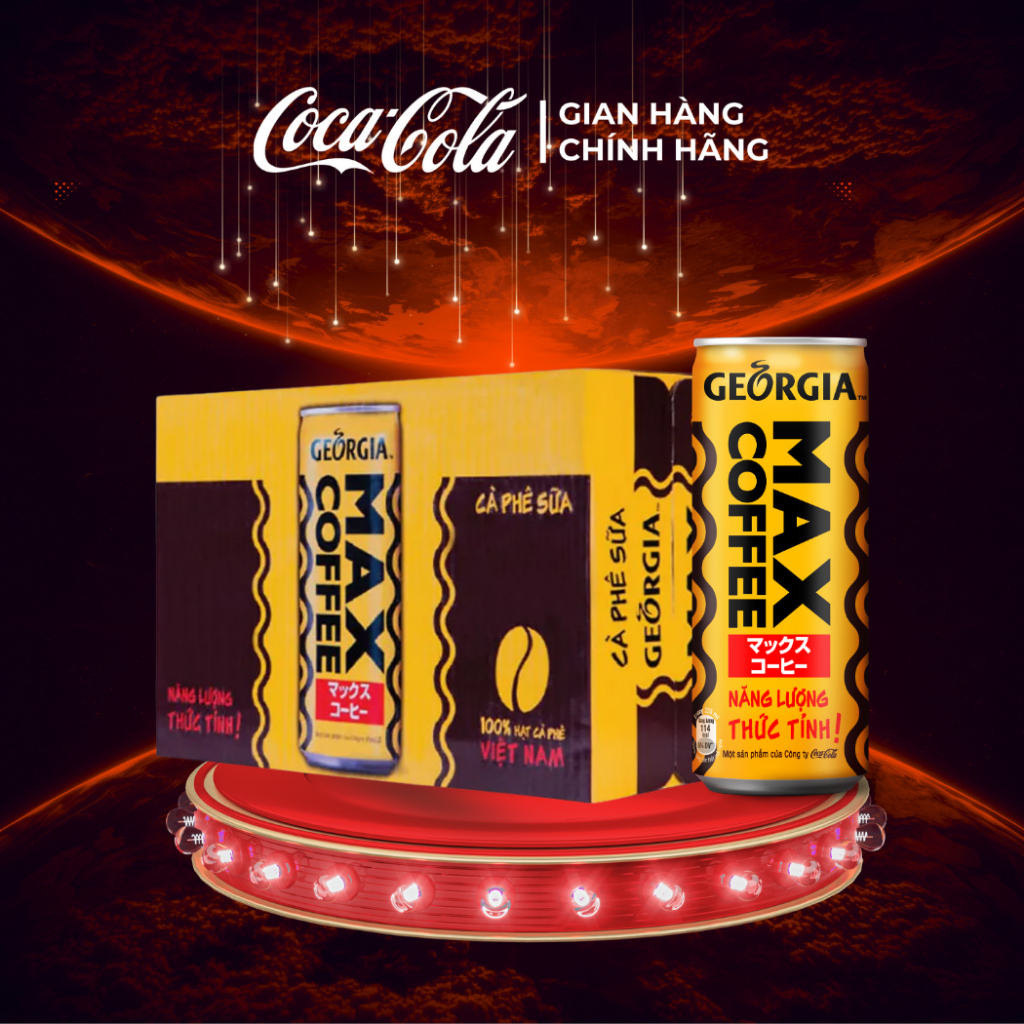 Thùng 24 Lon Cà Phê Georgia Max Coffee 180ml/Lon Sale 8.8_SP