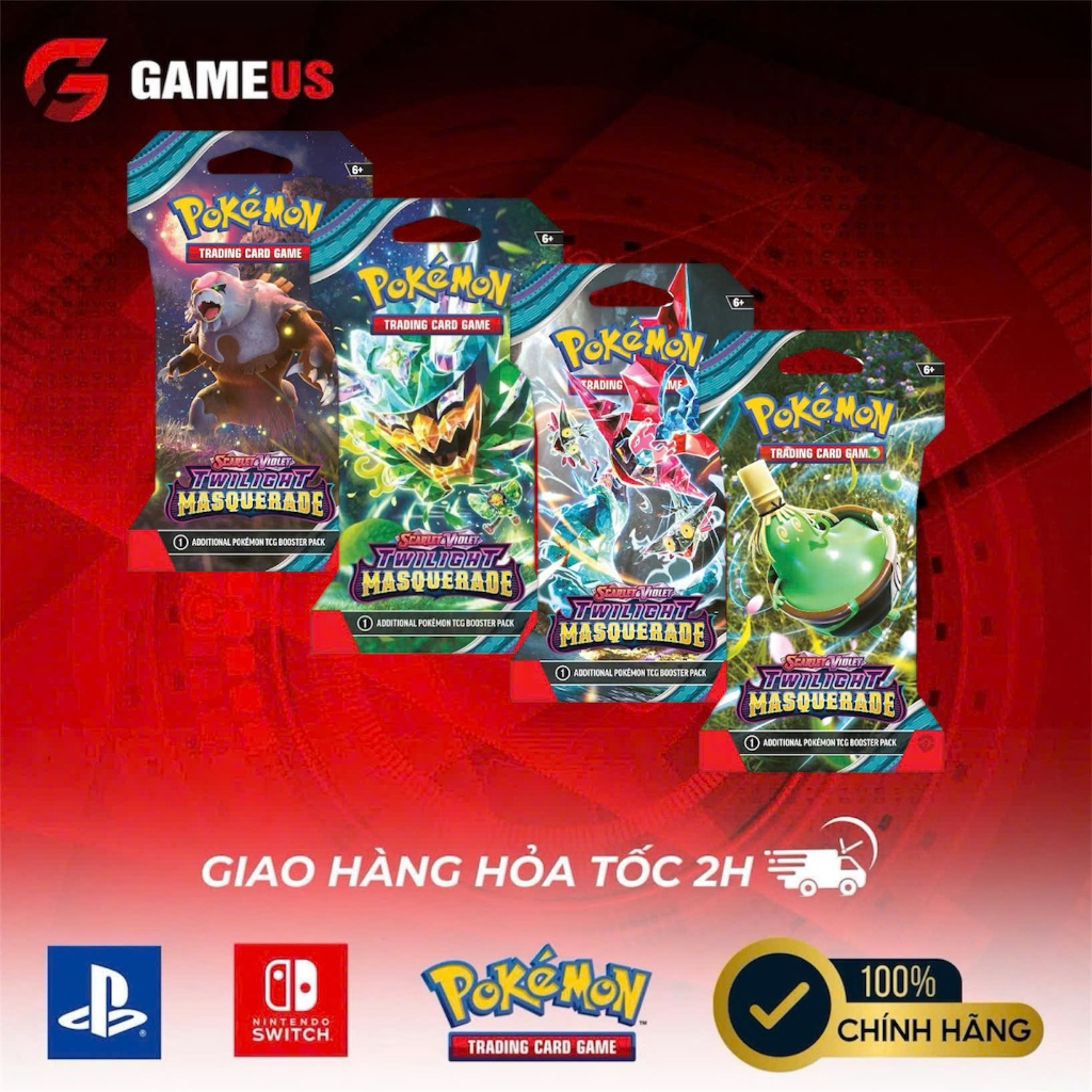 [Chính Hãng] Pokemon TCG Booster Sleeved Scarlet & Violet Twilight Masquerade