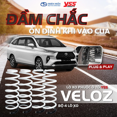 Lò xo phuộc ô tô YSS xe Toyota Veloz (2022-nay) Performance Spring 4pcs/set (SKA-TO-05S)