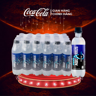 Lốc 24 Chai Nước Điện Giải Bù Khoáng Không Đường Aquarius Zero 390ml/Chai CocaCola_Official_Store Sale 8.8_SP