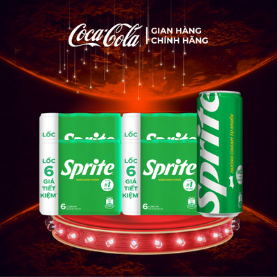 Thùng/Lốc 24 Lon Nước Ngọt Giải Khát Có Gas Sprite Vị Nguyên Bản 320ml/Lon Sale 8.8_SP