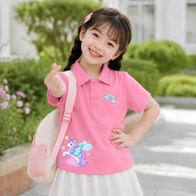 Áo polo cho bé gái Ngựa Unicorn size từ 15-40kg chất thun cotton Loza-Mã: PL007